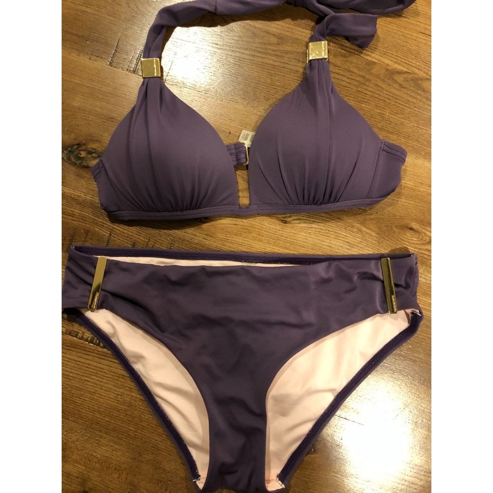 VICTORIA'S SECRET ANGEL BIKINI WITH METAL ACCENTS - SIZE SMALL